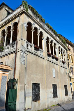  Şair Angelo Barile 'in doğum yeri (12.6.1888-20.5.1967) 8 Mart 2021 Albissola Marina İtalya