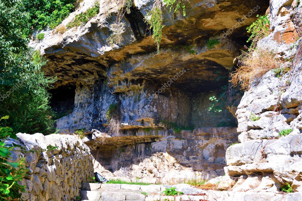 archaeological area of ispica quarry, modica sicily italy