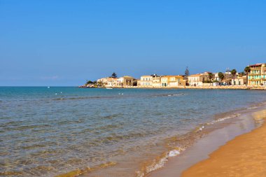 Sampieri plajı Ragusa Sicilya İtalya