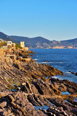 Genoa nervi italy kıyılarının panoraması