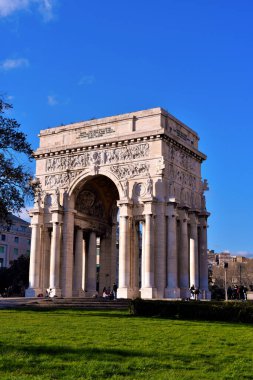Birinci Dünya Savaşı sırasında ölen Cenovalılara adanmış Vittoria Meydanı. 24 Mart 2021 Ceneviz İtalya