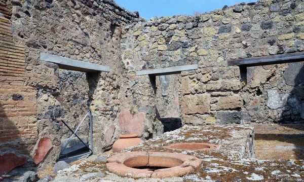 Ruinas Antigua Ciudad Romana Pompeya Italia Fue Destruido Enterrado Con — Foto de Stock