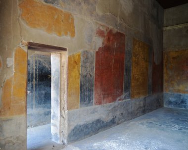 Antik Roma şehri Pompeii İtalya 'nın kalıntıları, MS 79 yılında Vesuvius' un patlaması sonrasında kül ile yok edildi ve gömüldü.