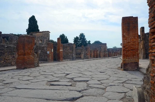 Ruins Ancient Roman City Pompeii Italy Destroyed Buried Ash Vesuvius — Stock Photo, Image