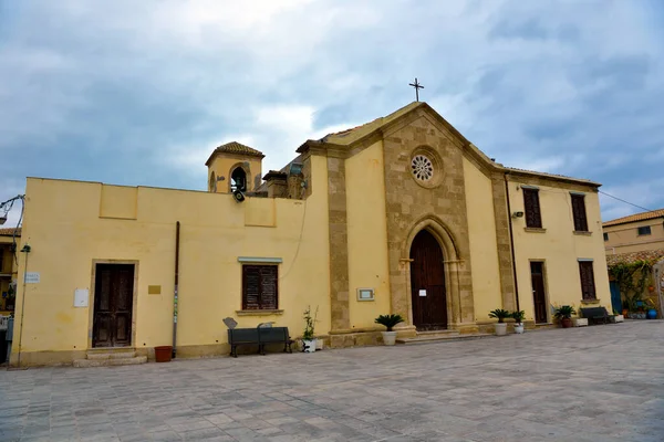 San Francesco Paola Marzamemi Templom Szicília Olaszország — Stock Fotó