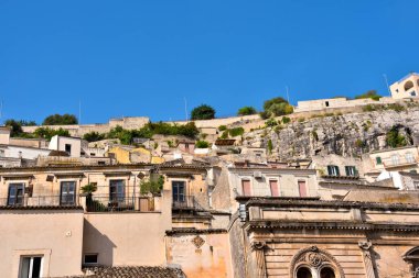 Sicilya İtalya 'nın Modica Panoraması