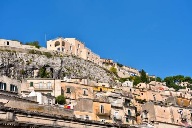 Sicilya İtalya 'nın Modica Panoraması