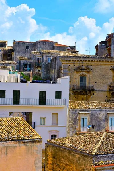 Panorama Des Historischen Zentrums Von Modica Sizilien Italien — Stockfoto