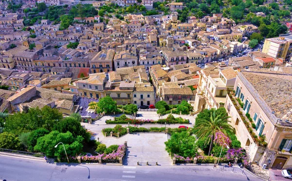 Panorama Van Het Historische Centrum Van Modica Sicilië Italië — Stockfoto