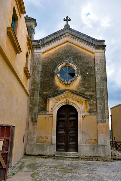 Kostel Madonny Del Medagliere Zámek Modica — Stock fotografie