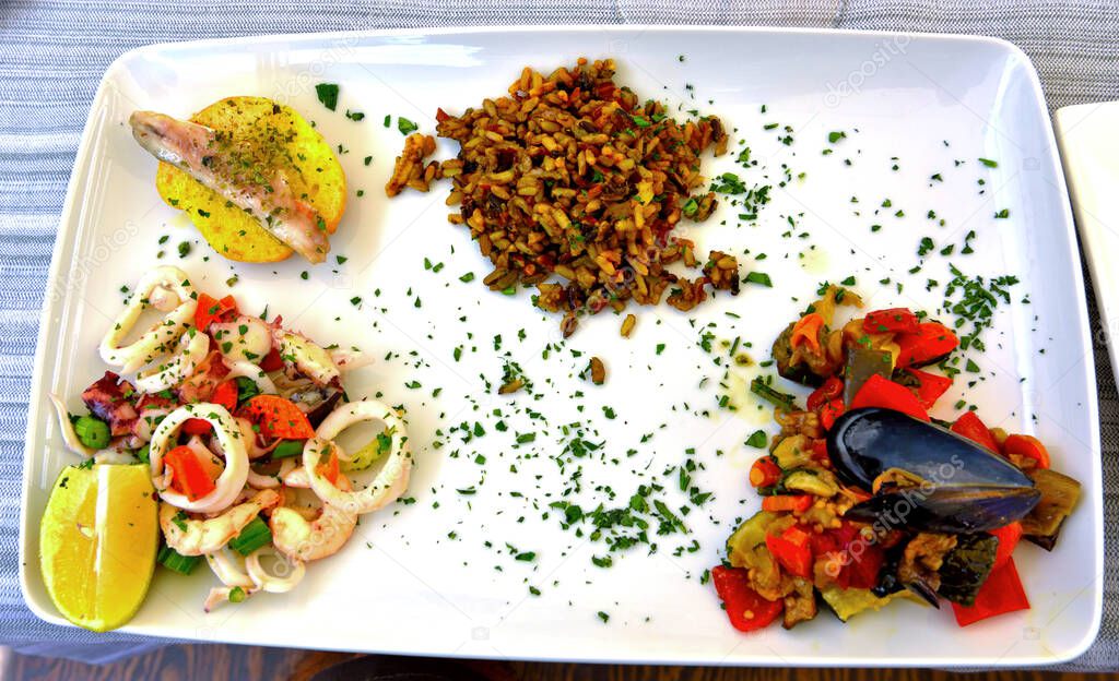 fish appetizer in modica Sicilia Italy