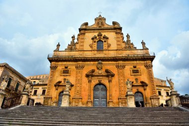 San Pietro Katedrali Barok tarzı Modica Sicilya İtalya