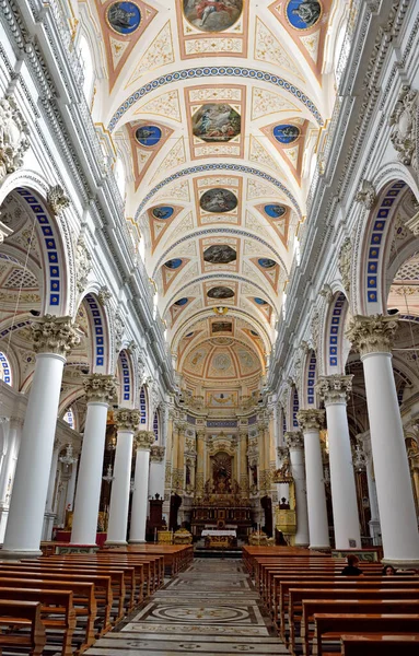 Interiér Katedrály Petra San Pietro Sicilském Barokním Stylu Září 2018 — Stock fotografie