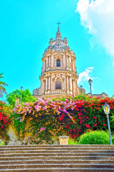 Catedral Barroca San Giorgio Ciudad Modica Sicilia Italia — Foto de Stock