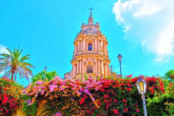 Die Barocke Kathedrale San Giorgio Der Stadt Modica Sizilien Italien — Stockfoto