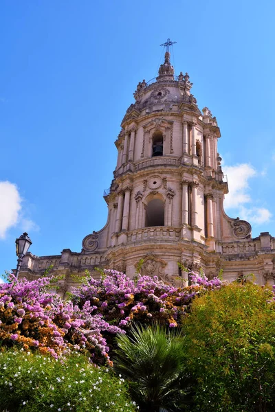 Catedral Barroca San Giorgio Ciudad Modica Sicilia Italia — Foto de Stock