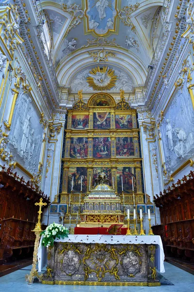 Dentro Catedral San Giorgio Iglesia Madre Ciudad Septiembre 2018 Modica —  Fotos de Stock