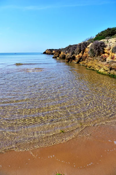 Atardecer Punta Braccetto Playa Ragusa Sicily Italia — Foto de Stock