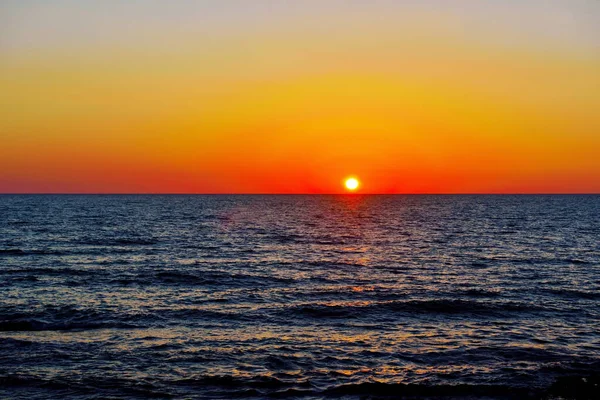 Solnedgång Havet Punta Secca Ragusa Sicilien Italien — Stockfoto