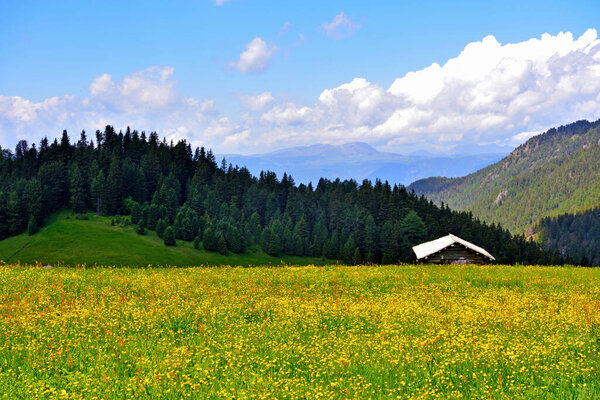 panorama of the val di funes south tyrol Italy