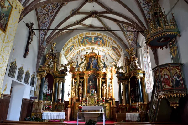 Intérieur Église Santa Maddalena Style Baroque Gothique Tardif Juin 2021 — Photo