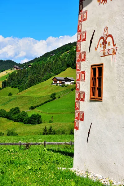 Casa Histórica Característica Maddalena Val Funes South Tyrol Italia —  Fotos de Stock