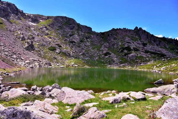 Alpe Villandro Alpské Jezero Mrtvého Jižního Tyrolska — Stock fotografie