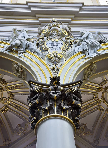 Intérieur Cathédrale San Giovanni Battista Construite 1694 Dans Style Baroque — Photo