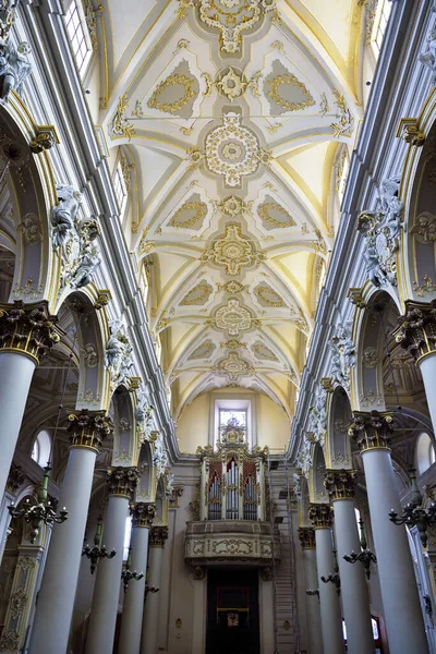 Intérieur Cathédrale San Giovanni Battista Construite 1694 Dans Style Baroque — Photo