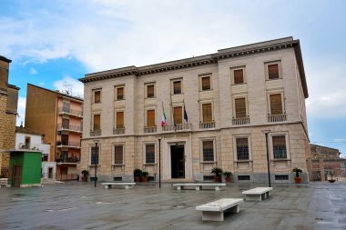 Piazza Matteotti, İtalya Sarayı Bankası 21 Eylül 2018 Ragusa İtalya 