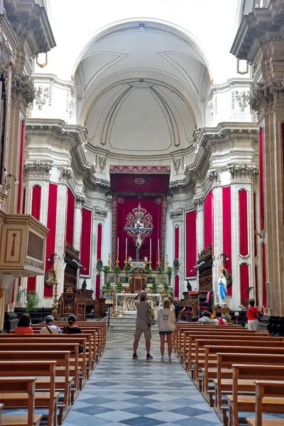 Intérieur Cathédrale San Giorgio Septembre 2018 Ragusa Italie — Photo