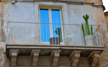 Ragusa Sicilya 'nın tarihi merkezi manzarası