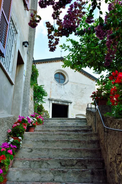 Kerk Van San Rocco Limone Sul Garda Italië — Stockfoto