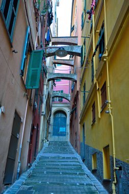 İtalya, Cenova 'nın Carmine ilçesinin sokakları
