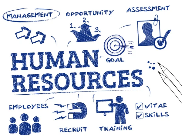 Recursos humanos - concepto de recursos humanos — Vector de stock