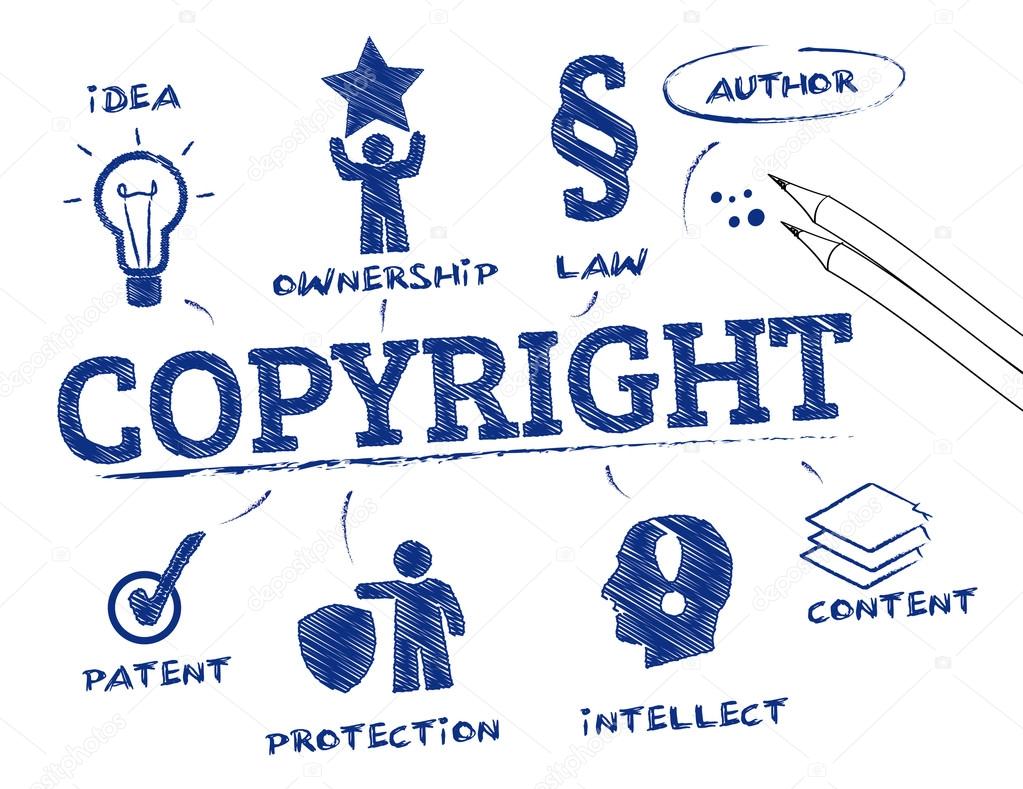 Copyright concept vector illustration