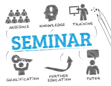 Seminer kavramı vektör çizim