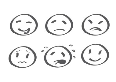 farklı duygular - vektör çizim