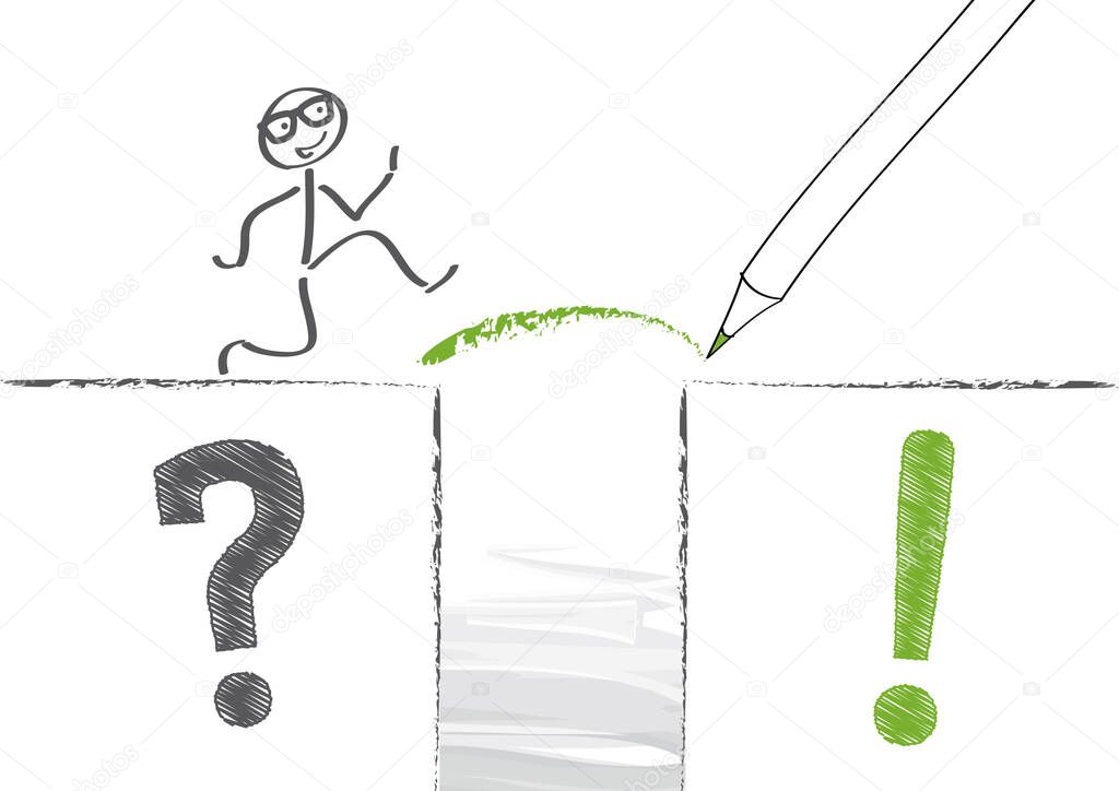 Problem solving - coaching and supporting vector illustration concept on white background