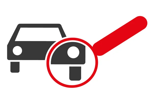 Voiture Isnspection Icône Vectoriel Symbole Logo Modèle Transport Voiture Noire — Image vectorielle