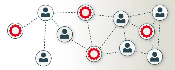 Samarbete Affärer Lagarbete Och Kommunikation Vektor Illustration Koncept Vit Bakgrund — Stock vektor
