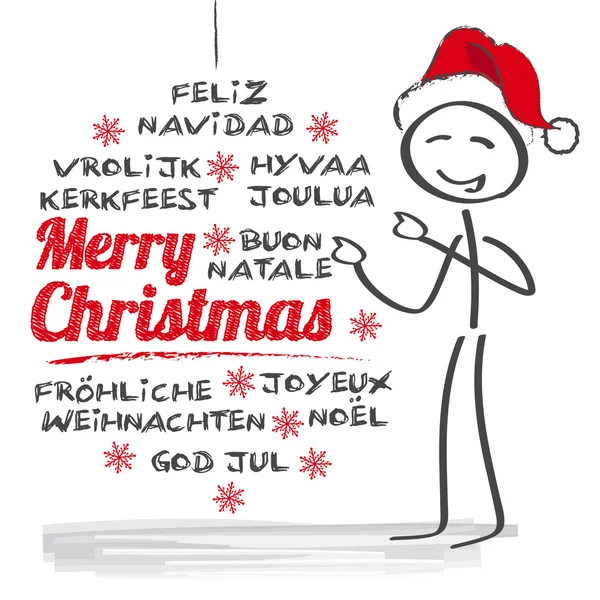 Joyeux Noël multilingue — Image vectorielle