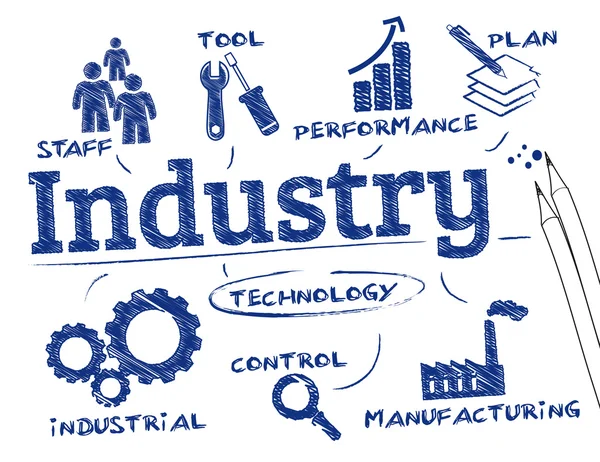 Concepto industrial — Vector de stock