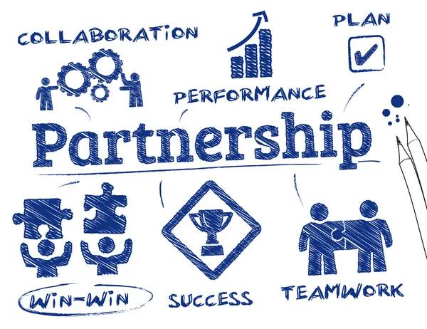 Concept de partenariat . — Image vectorielle