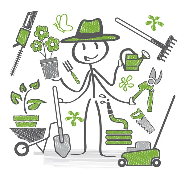 Gardener icons — Stock Vector