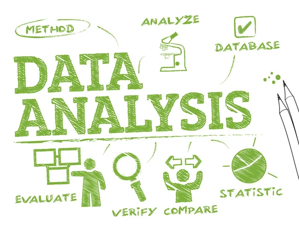 Graphique d'analyse des données — Image vectorielle