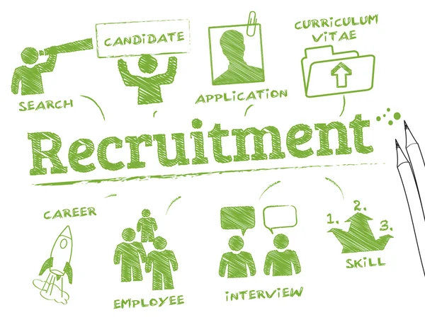 Tableau de recrutement — Image vectorielle