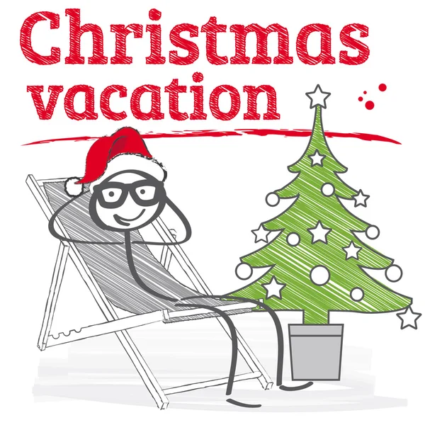 Christmas vacation illustration — Stock vektor