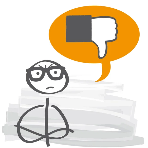 Thumb down - dislike, vector illustration — Stock Vector