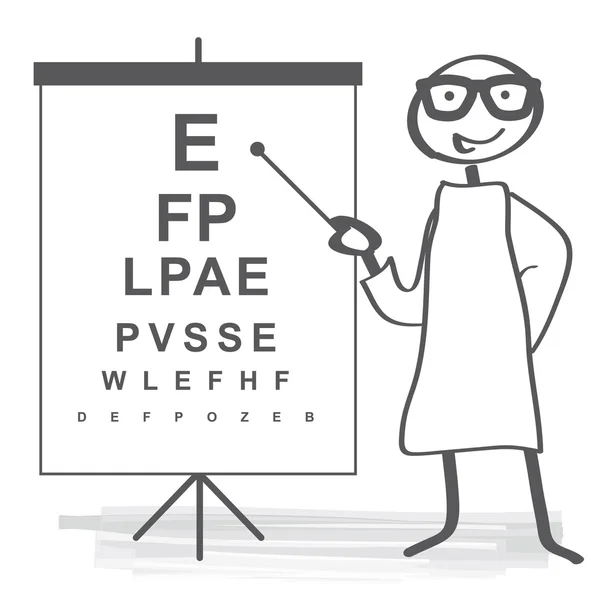 Eyesight test - vector illustration — Stock Vector